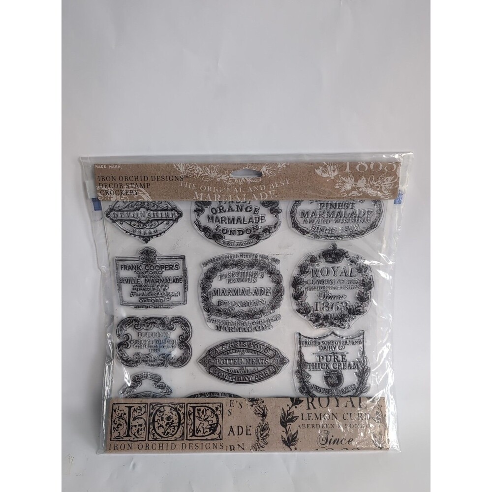 Iron Orchid Designs IOD 2019 RETIRED “Crockery” Stamp